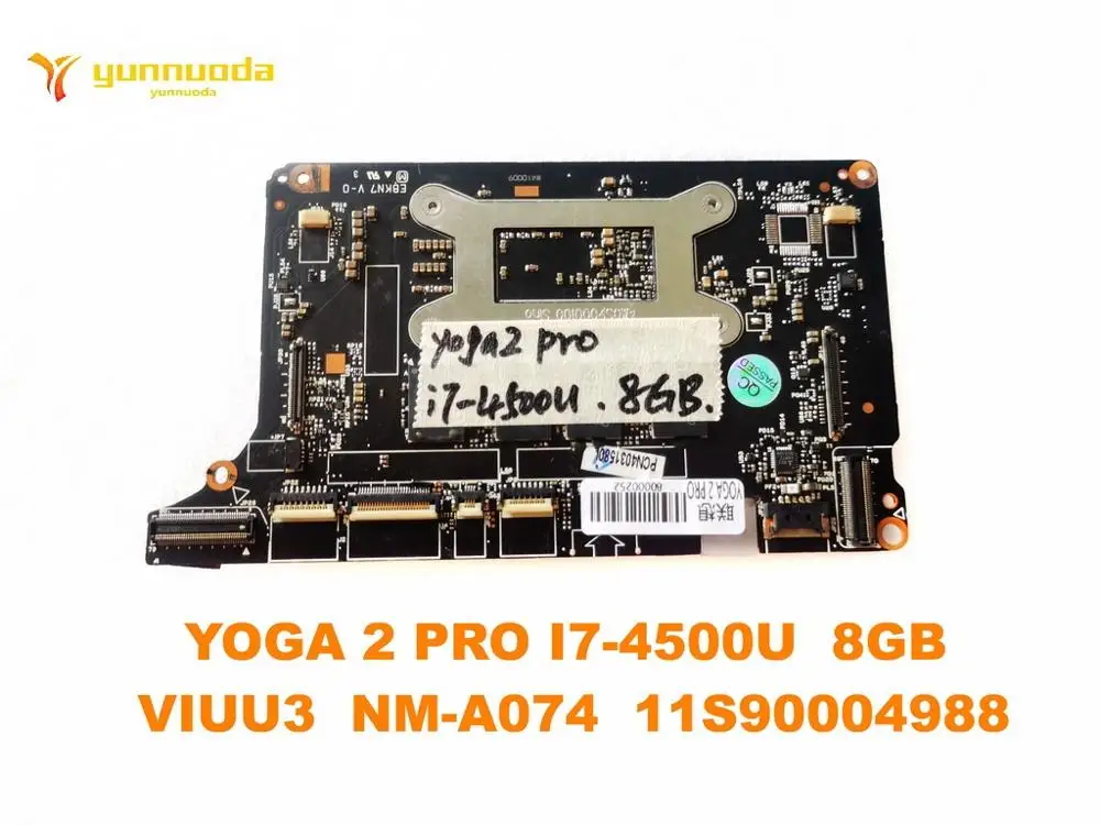 Finest  Original for Lenovo YOGA 2 PRO laptop motherboard YOGA 2 PRO I7-4500U 8GB VIUU3 NM-A074 11S90004988