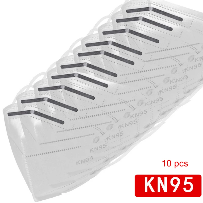 

10 pcs KN95 Face Mask Anti Influenza N95 Mouth Mask Same Protective as KF94 FFP2 95% Filtration