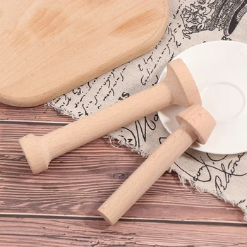 

1pc DIY Egg Tart-Tamper Double Side Wooden Pastry Pusher Baking Shaping Kitchen
