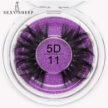 

SEXYSHEEP 15MM long natural false eyelash100% Cruelty free Handmade 5D Mink lashes Extention Multi-layer