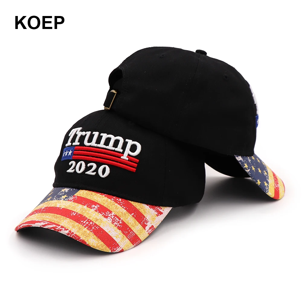 Donald Trump Embroidered Cap USA Flag Keep America Great MAGA Hat President 2020