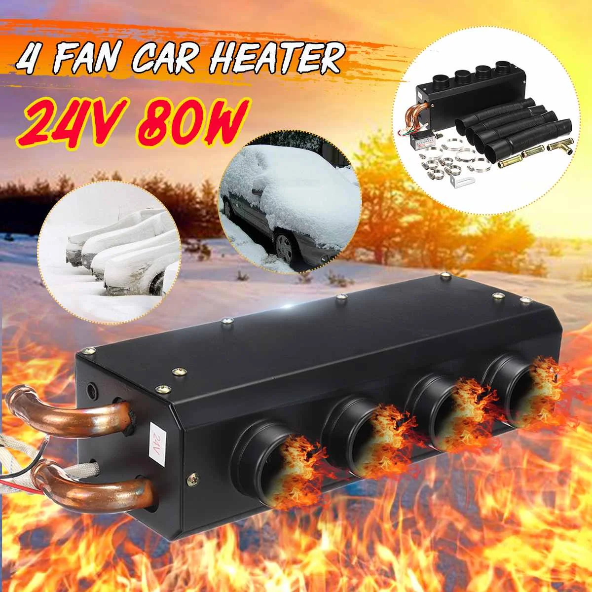 Auxiliary Heater 12V 24V Car Heater Air Parking Heater Auto Van Heating Fan Car Windscreen