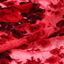 kpop красная открытая шелковая выгоревшая бархатная ткань для платья tissu tissus tela Африканский Базен riche getzner tecidos tessuti