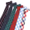 Fashion Woven Cotton Ties For Men Skinny Men Neck Tie For Wedding Casual Plaid Neckties Suits Slim Plaid Neck Ties Gravatas ► Photo 1/6
