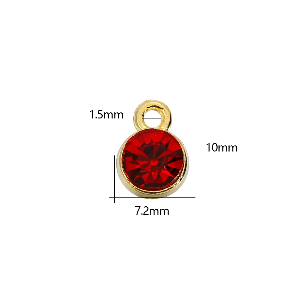 20 Teile/los Bunte Kristall Birthstone Baumeln Charme Halskette Armband Ohrring Keychain Anhänger Für DIY Jeweley Machen Liefert – Detail 3