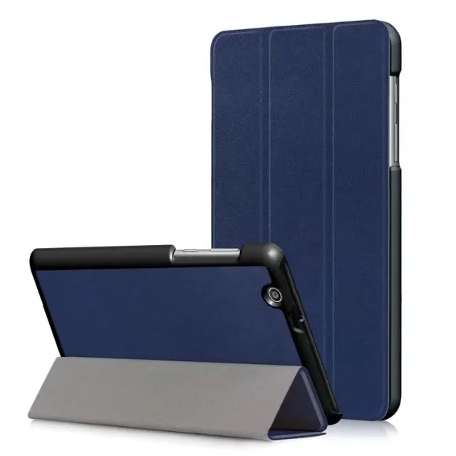 Ультратонкий умный чехол для huawei MediaPad T3 7 3g BG2-U01 7,0 дюймов чехол для планшета из искусственной кожи защитный чехол+ ручка - Цвет: dark blue