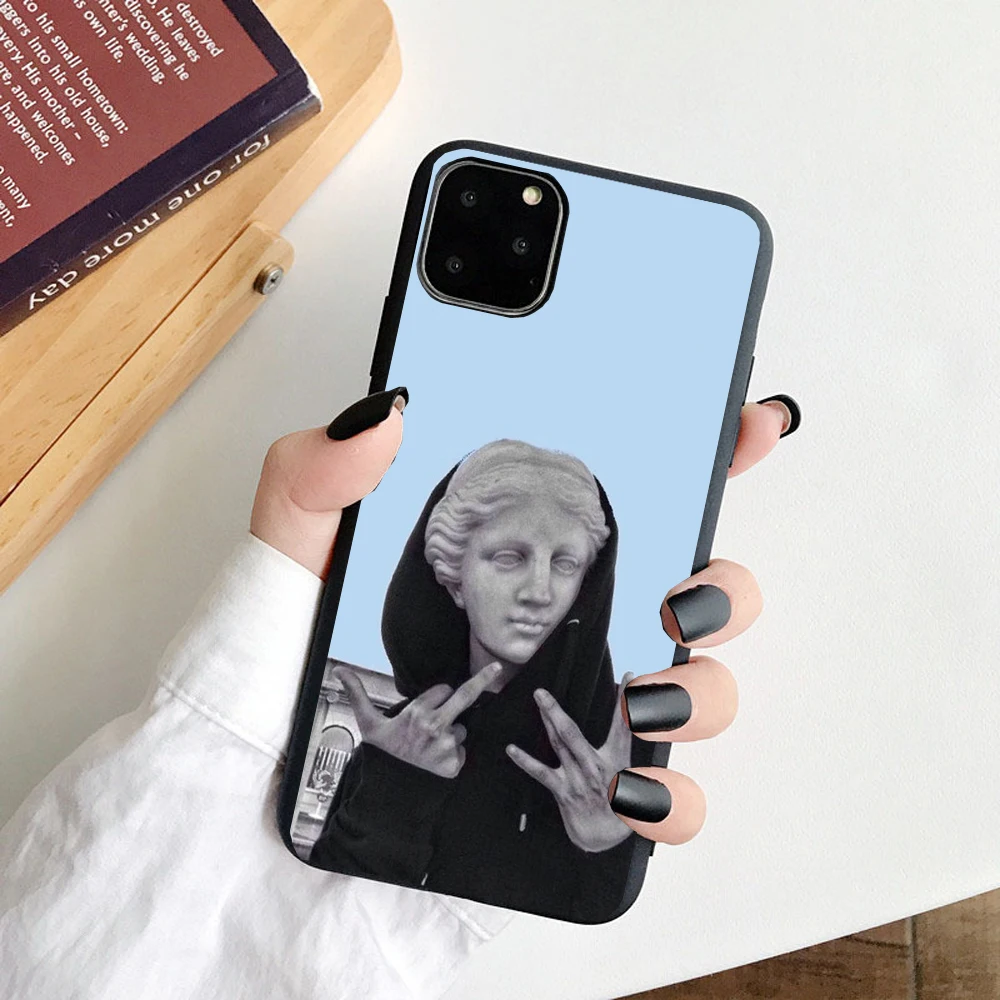 Для iphone 11 чехол Мона Лиза арт Давид Мягкий силиконовый чехол для телефона чехол для Apple iphone 5S SE 6 6s 7 8 Plus XR XS 11Pro Max чехол