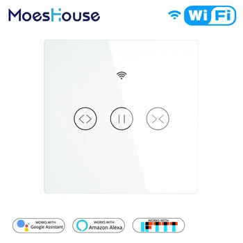 online Tuya Wi Fi Inteligente Cortina Interruptor Cego Para Elétrica Motorizada Cortina Rolo Do Obturador Funciona Com Alexa Google Casa Inteligente