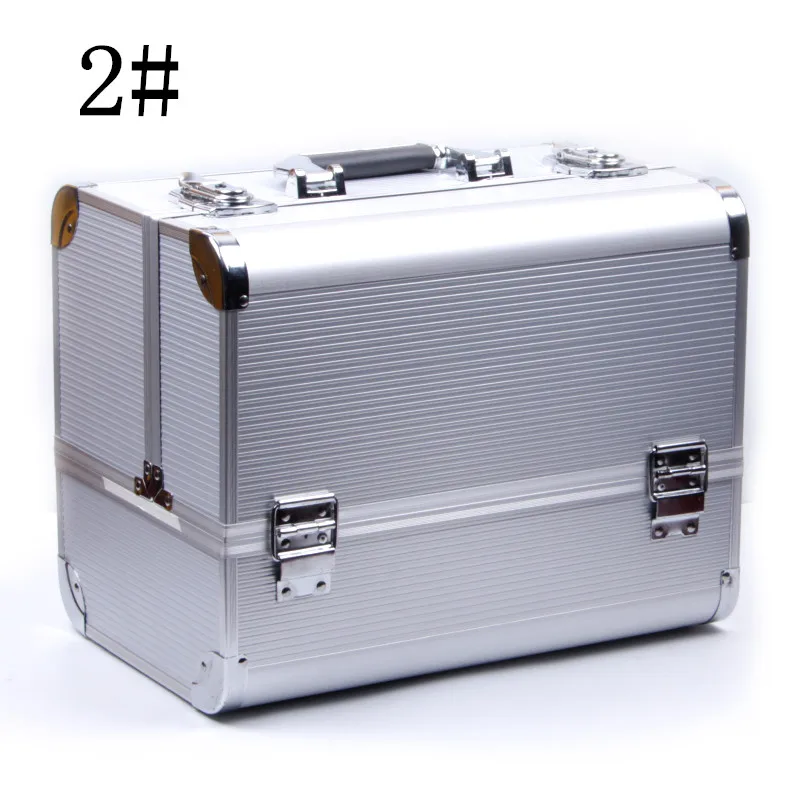 MISS ROSE 5 color large size aluminum box makeup box set makeup artist special makeup box eye shadow tray makeup cosmetics 030N - Цвет: N2