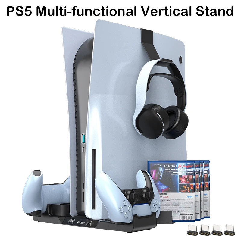 For PS5 Vertical Game Stand for PlayStation 5 Digital / Disk Edition