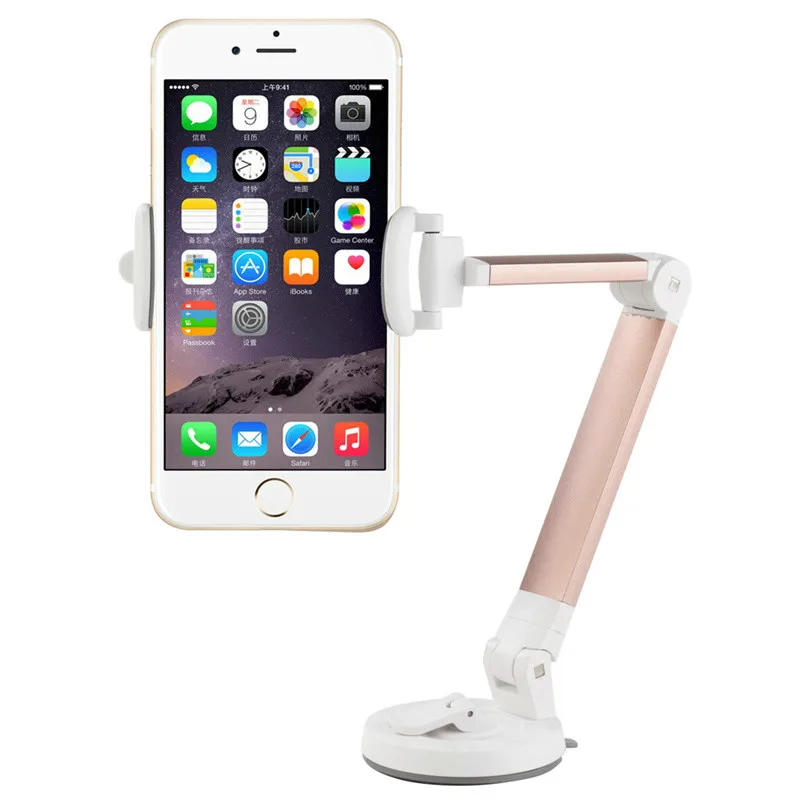 

Universal Desk Mobile Phone Tablet Stand 360 Rotation Car Tripod Fold Live Holder for IPhone IPad Samsung Xiaomi