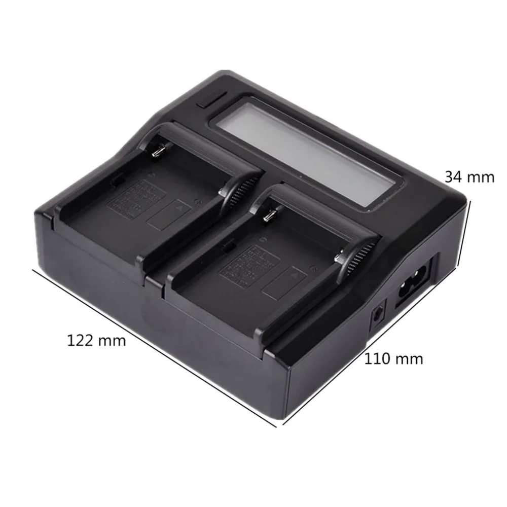 Двухканальное зарядное устройство для lcd дисплея Камера Батарея LCD Dual Charger AU для sony NP-F750 видеокамера батареи