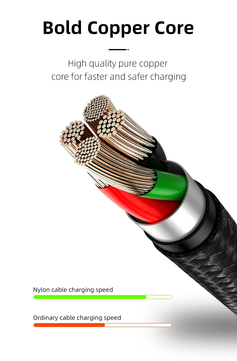 Новинка, магнитный Micro usb type-C кабель, 3 А, 1 м, быстрая зарядка, линия передачи данных, универсальный для Xiaomi Mi8 Mi9, для huawei P20 P30
