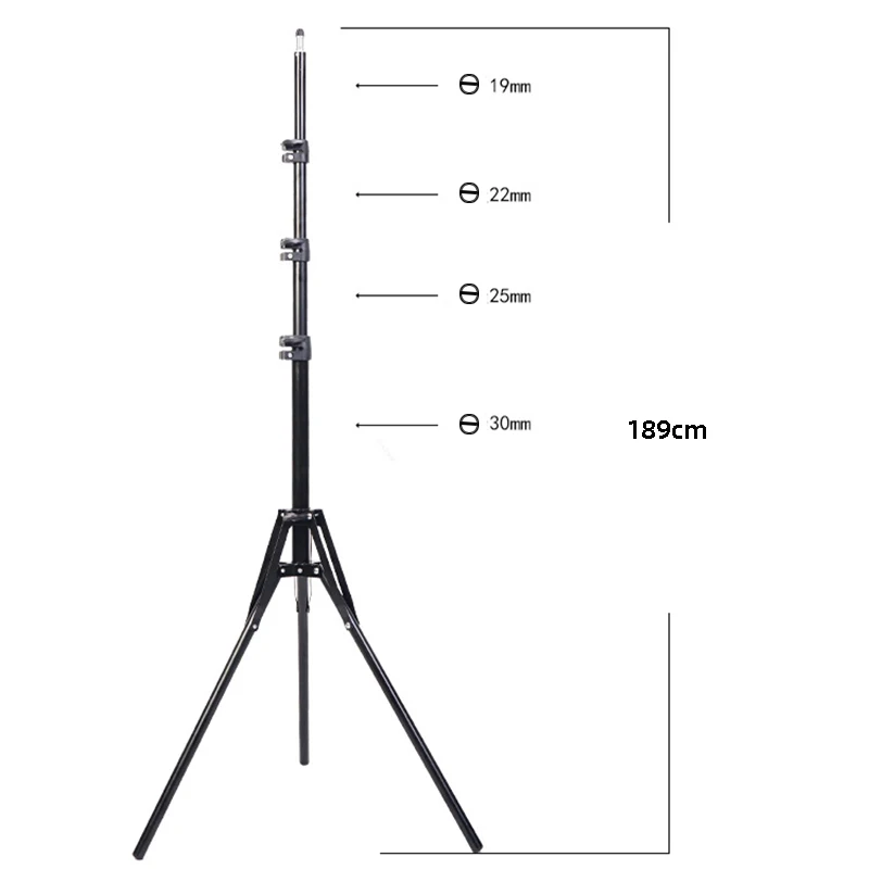 49cm-190cm Foldable Aluminum Stands Tripod with 1/4inch Screw for Camera LED Flash Lamp Photography