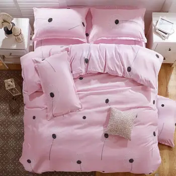 

Home Textile Spring and autumn Bedding Sets Duvet Cover sheet bed Mushroom style king queen bedding quilt cover simply