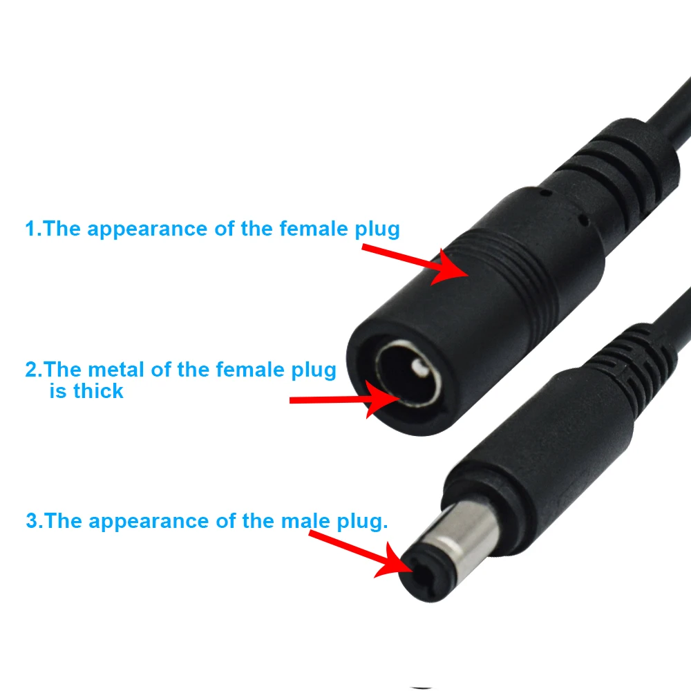  BNC CCTV Cable DC12V Power Extension Cable 2.5*6mm Connector Male To Female For WIFI IP camera Secu - 32968650660