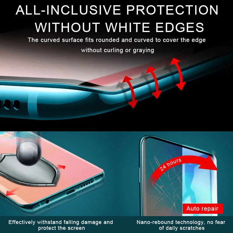 Premium Full-Coverage Hydrogel Screen Protector - 3 Pack