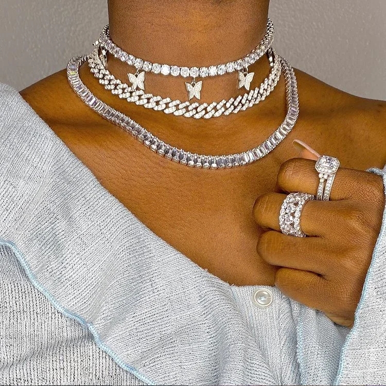 Download 3 Pieces Layered Necklace Layered Choker Necklace Double Rhinestones Crystal Fashion Multilayered Long Choker Necklaces Rhinestone Jewelry Necklace Chains For Women And Girls Necklaces Jewelry Ilsr Org