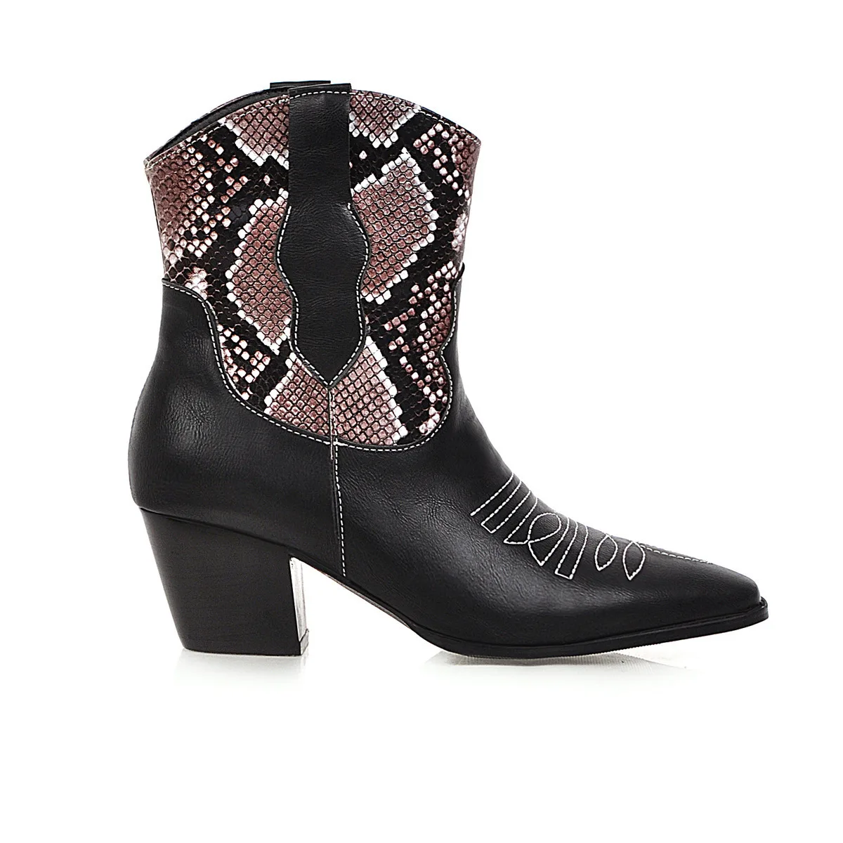 

Color Snake Square heel