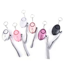 Porte clés d'auto défense 120db, alarme de sécurité personnelle pour femmes, enfants et personnes âgées, alerte Gir, alarme d'urgence forte 