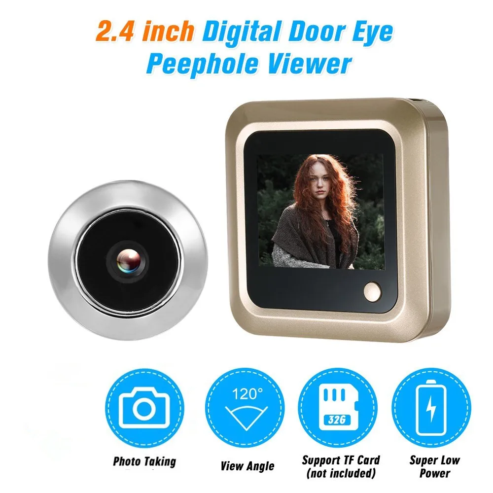 

2.4 inch Digital Video Eyes Peephole Door Viewer LCD Security Camera For Door Home Security Cam Kit Visitor View