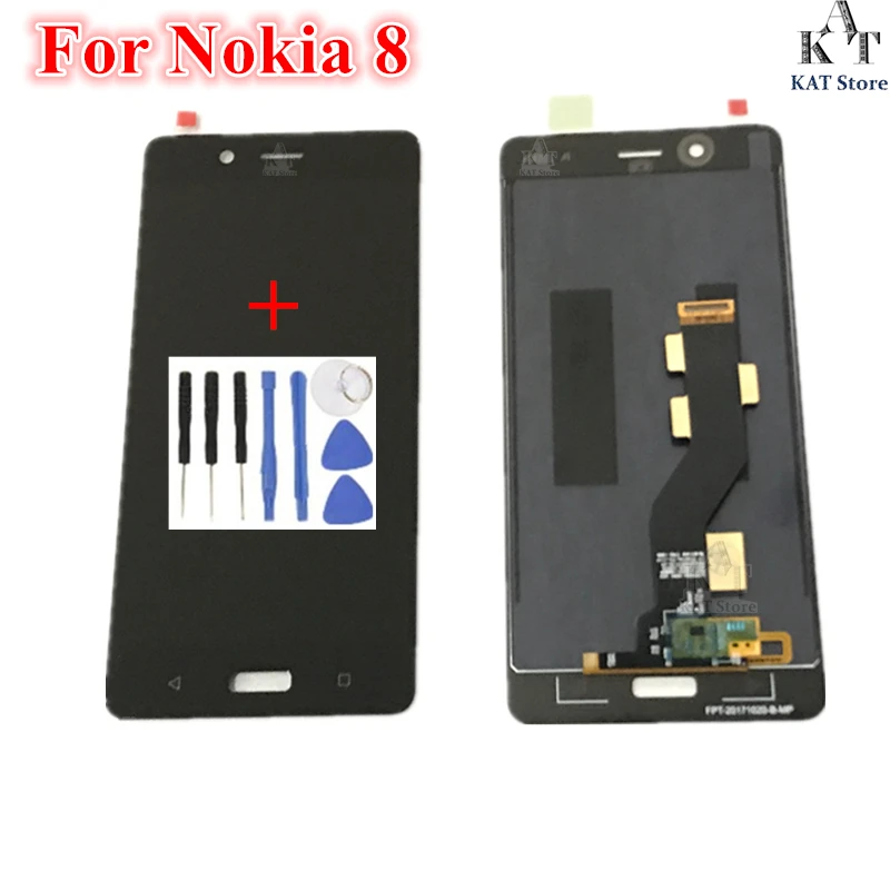 5 шт. ЖК-дисплей с сенсорным экраном и дигитайзером в сборе для Nokia 8 N8 TA-1004 TA-1012 TA-1052