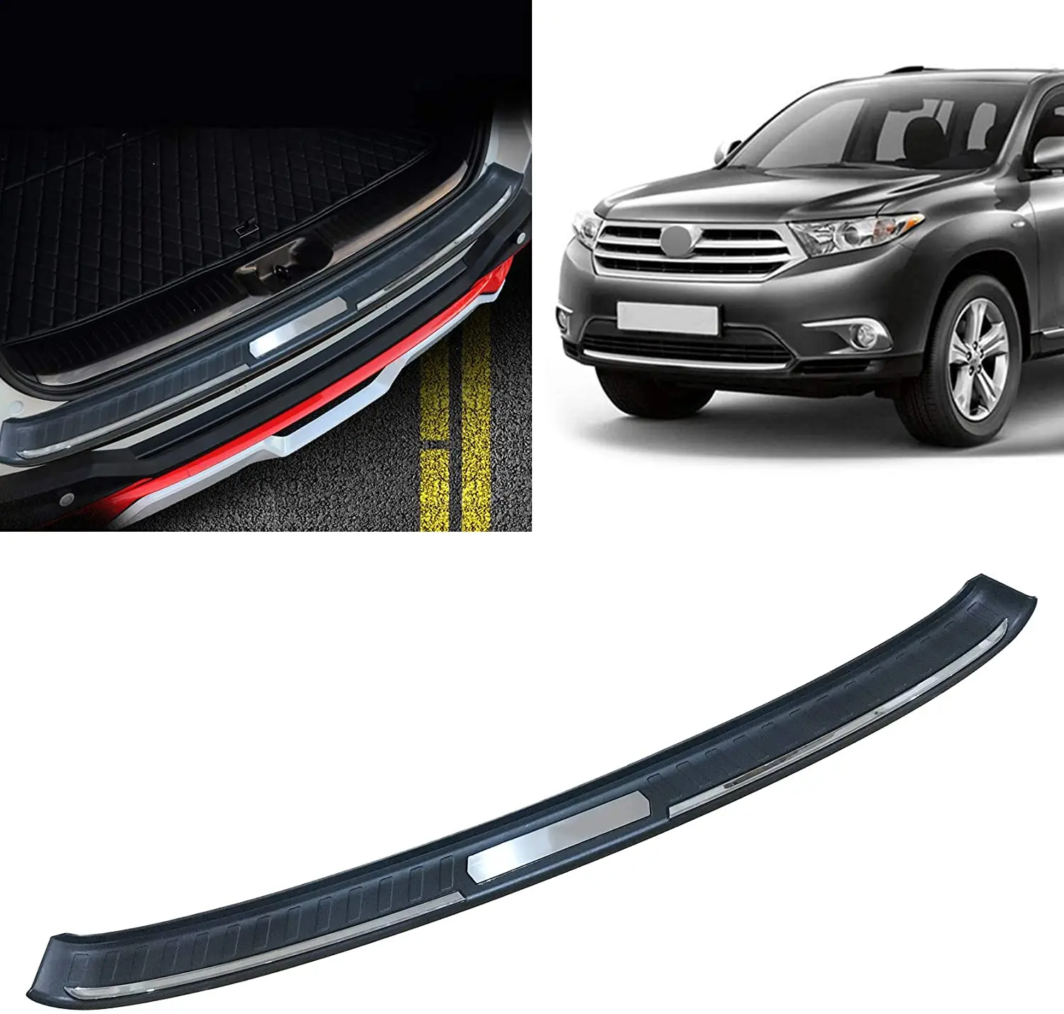 

Rear Interior Bumper Sill Plate Guard Cover for Toyota Highlander 2015 2016 2017 2018 2019