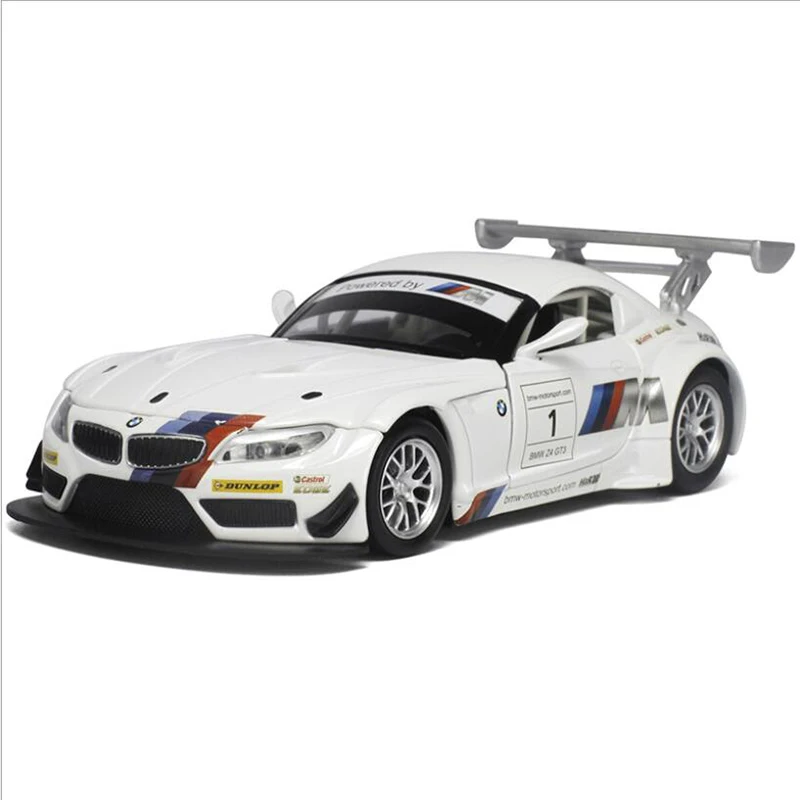 Модель спортивного автомобиля BMWZ4 GT3 из сплава модель DTM гоночного со звуком и