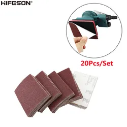 Hifeton – papier de verre auto adhésif triangulaire, ponceuse, crochet de ponçage, boucle, disque, outils abrasifs, accessoires de polissage, 20 pièces/ensemble 