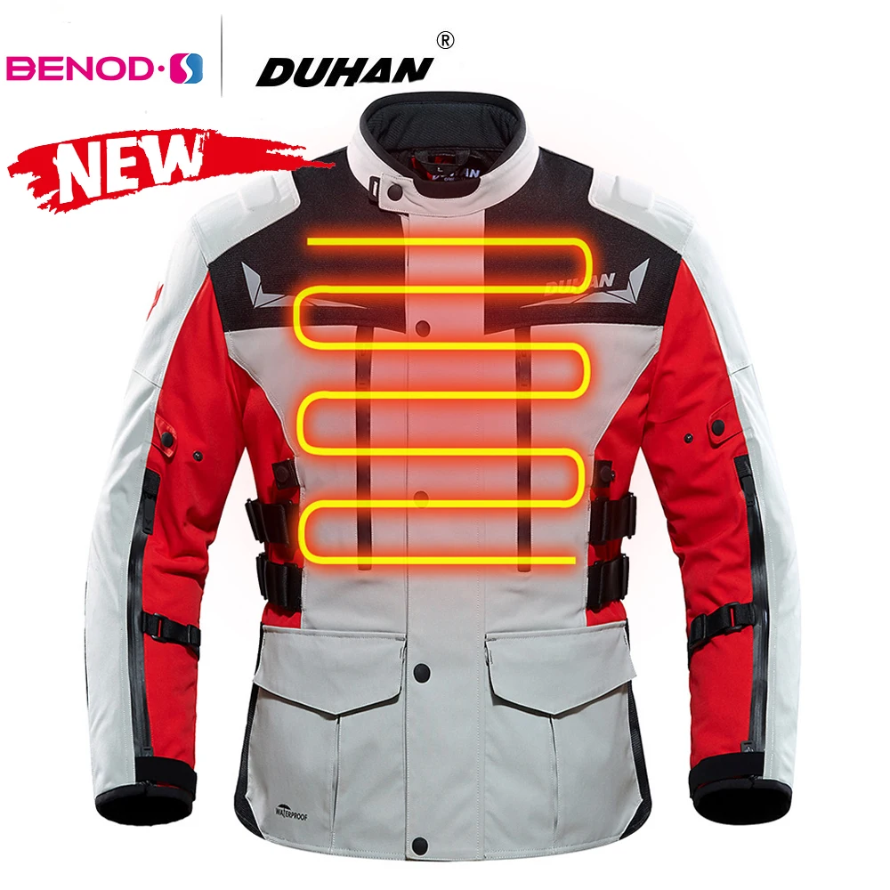 DUHAN Men Autumn Winter Jacket Motorcycle Waterproof Moto Electric Thermal Heated Heating | Автомобили и мотоциклы