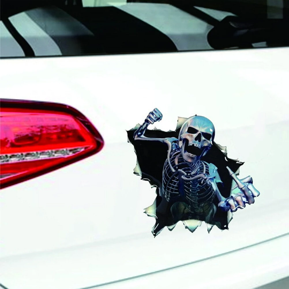 Car Sticker Skull Hoods Trunk Thriller Rear Window Decal Covers Styling New DIY 3D Waterproof | Автомобили и мотоциклы