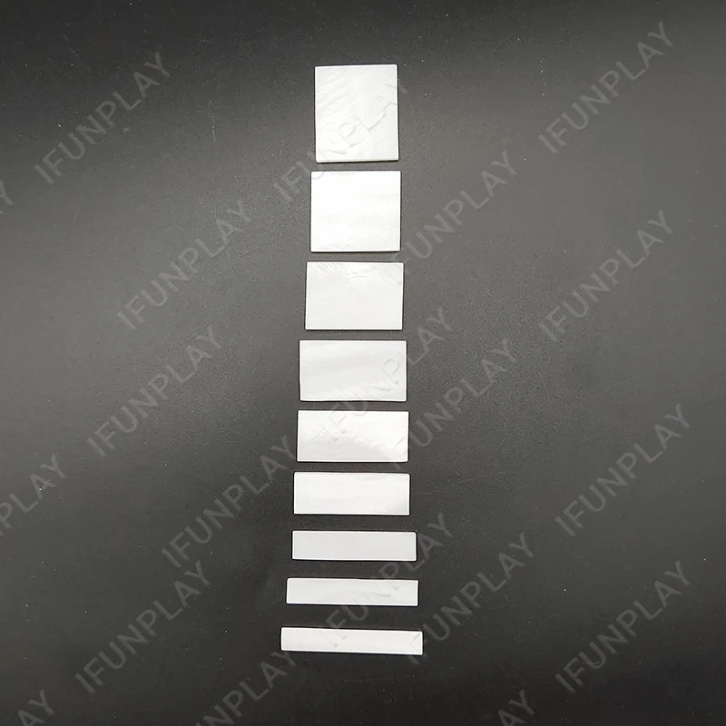 10 pezzi materiale intarsio bianco madreperla Shell Blanks foglio rettangolo intarsio materiale per charra  6