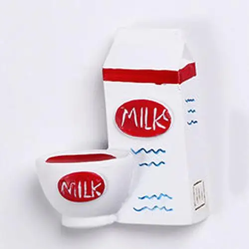 Milk Милые яйца молоко кофе чашки хлеб холодильник магнитный холодильник стикер Кухня Декор Дети Детские игрушки украшение дома - Цвет: Milk