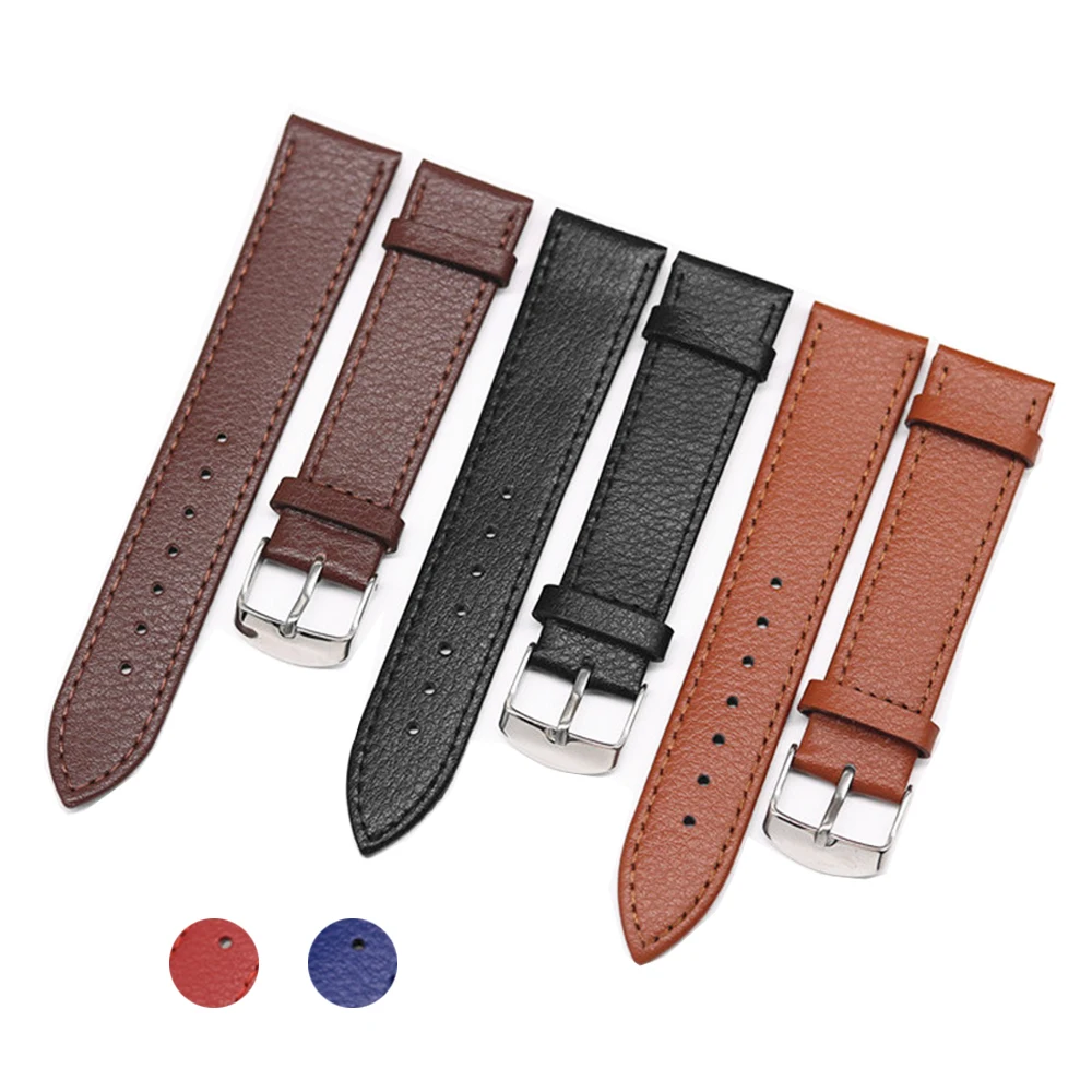 

14mm 16mm 18mm 20mm 22mm Soft Calf Leather Strap Wrist Band Sport Waterproof Universal Bracelet Watchband Accessories for DW