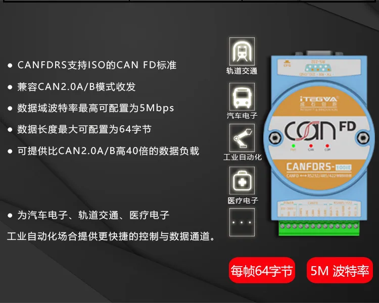 Последовательный порт TTL в CANFD последовательный порт CAN CANFD последовательный порт в CANFD модуль преобразования