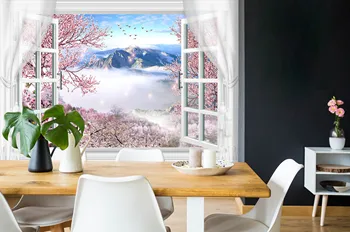 

[Self-Adhesive] 3D Scenery Outside The Window 1314 Wall Paper mural Wall Print Decal Wall Murals