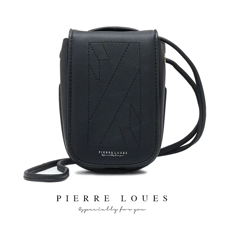 Mini Leather Crossbody Bags For Women Fashion Shoulder Messenger Bag Lady Purses Handbags Girls Square Bag Bolsos Mujer - Цвет: Black