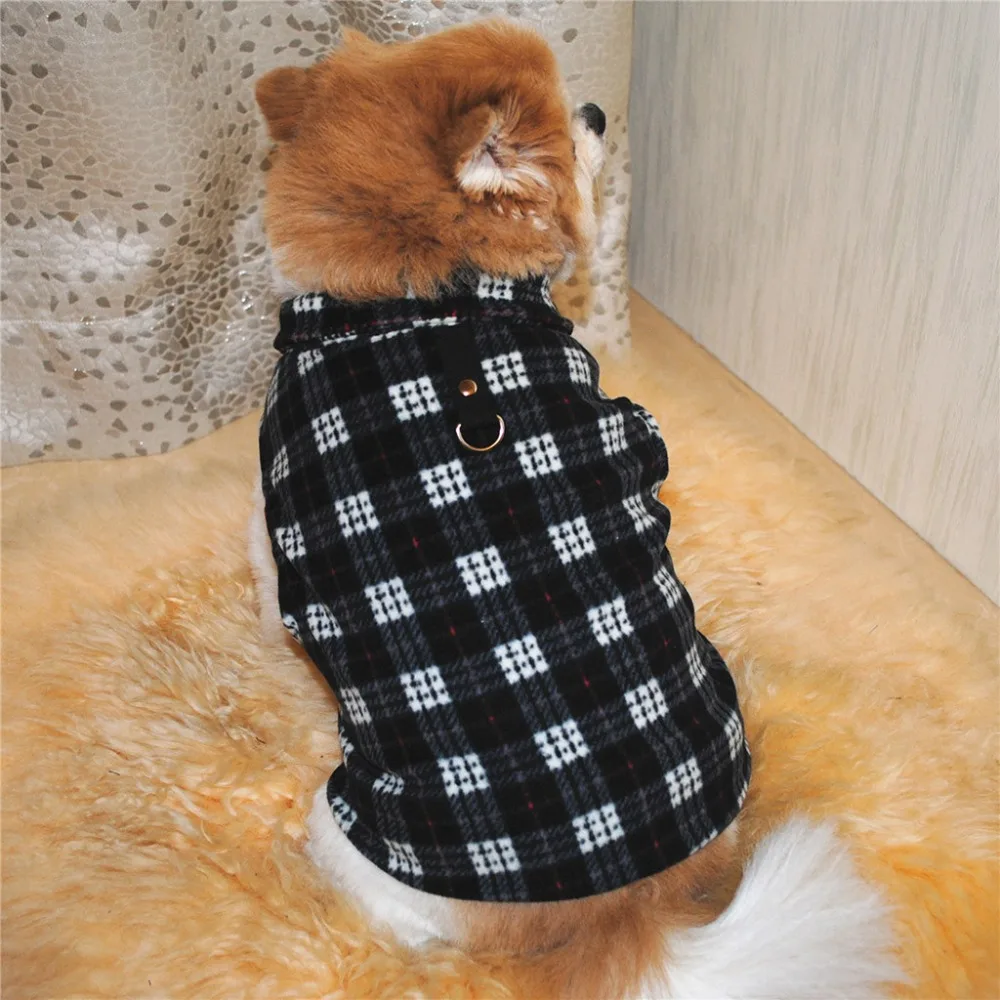 Pet dog fleece lapel vest pet dog cat fluffy warm vest puppy dog clothing pet dog clothes winter warm vestiti chihuahua 20D25 (8)
