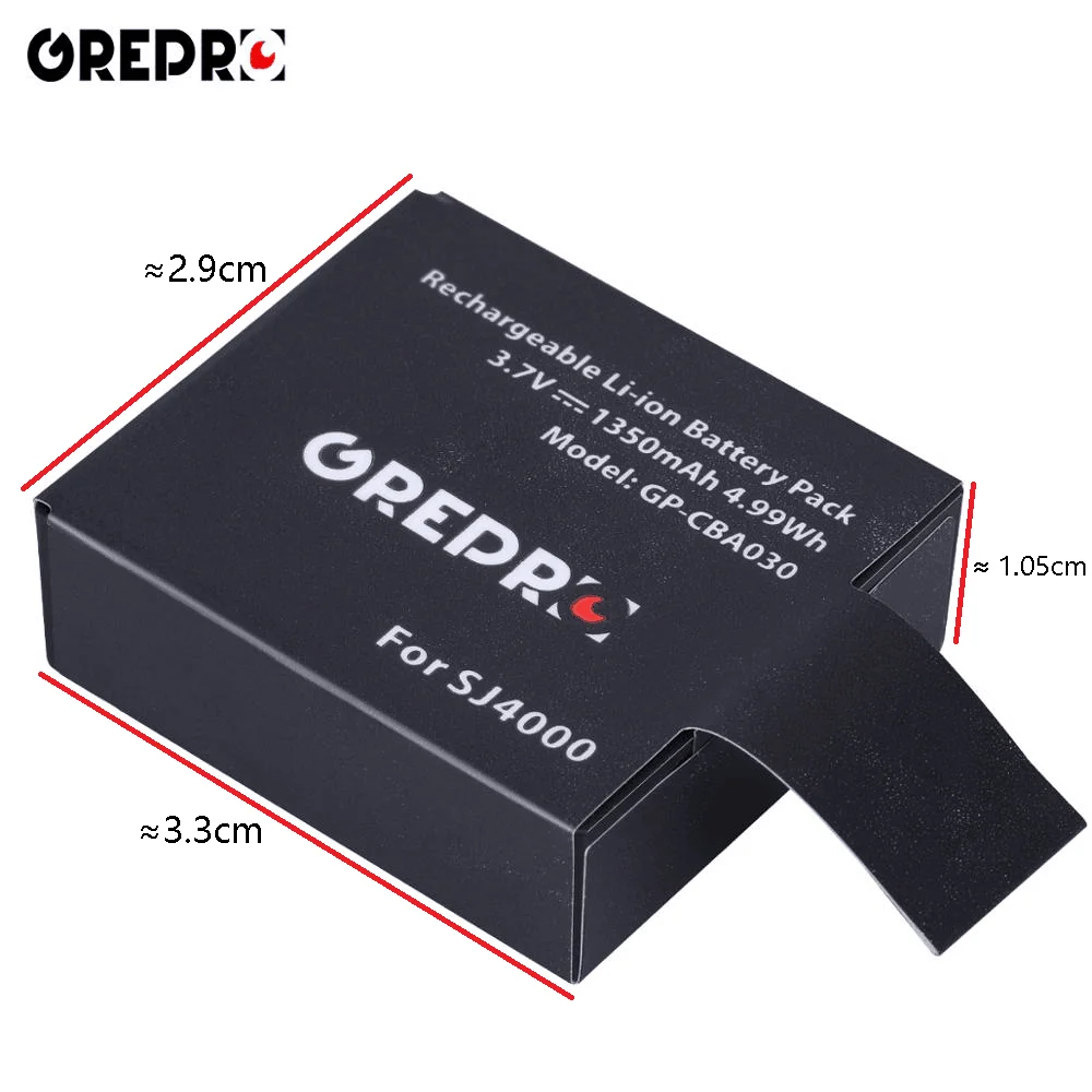 Bateria ou Lcd Carregador Duplo para Sjcam Sj5000 Sj6000 Sj8000 Sj9000 M10 Eken 4k h8 h9 Git-lb101 1350mah Pg1050 Sj4000 Sj7000 - Image 2