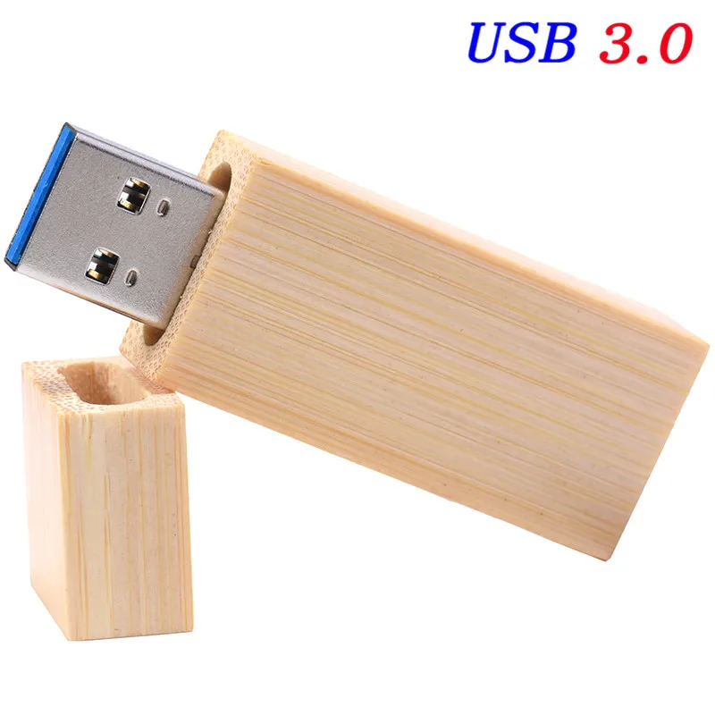 JASTER USB 3,0 деревянная карта памяти+ коробка usb флэш-накопитель 4 ГБ 16 ГБ 32 ГБ 64 Гб Флешка U диск(более 10 шт. бесплатный логотип - Цвет: Bamboo