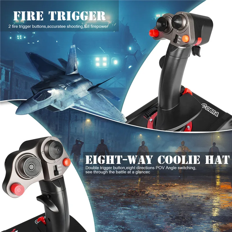 2021 Flight Stick Joystick Controller For PC Joystick Gamepad Flight Controller Stick Joystick Gaming Flight Controller