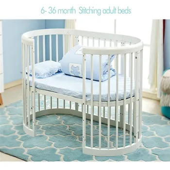 Baby round crib wooden bed