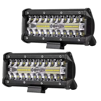 

1pc 16.5*8cm 120W Combo Led Light Bars Spot Flood Beam for Work Driving Offroad Boat Car Tractor Truck 4x4 SUV ATV 12V 24V