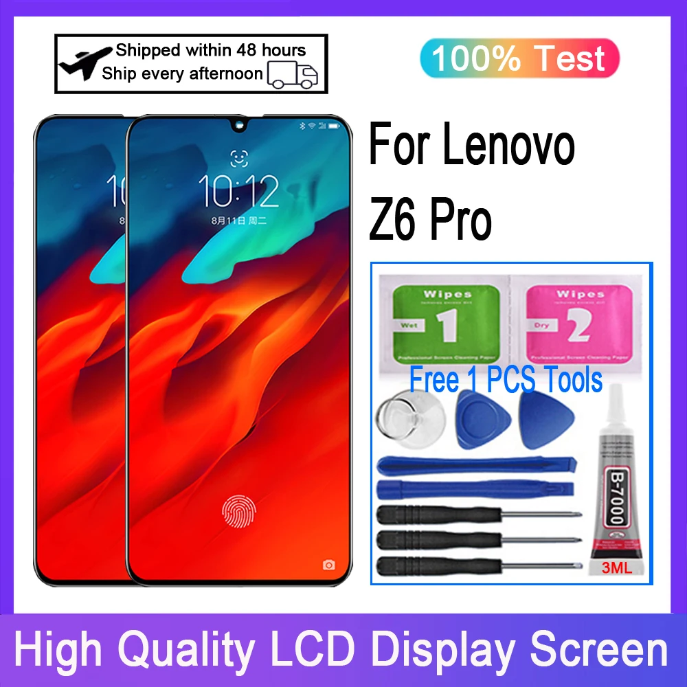 6.39" inch Original For Lenovo Z6 Pro LCD Display Touch Screen Digitizer Assembly Z6Pro Replacement | Мобильные телефоны и