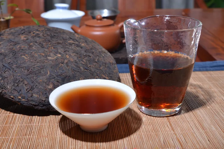 Высококачественный чай Юньнань менхай qizibing GongTing Pu er спелый чай Пуэр китайский чай Юньнань Старый Пуэр