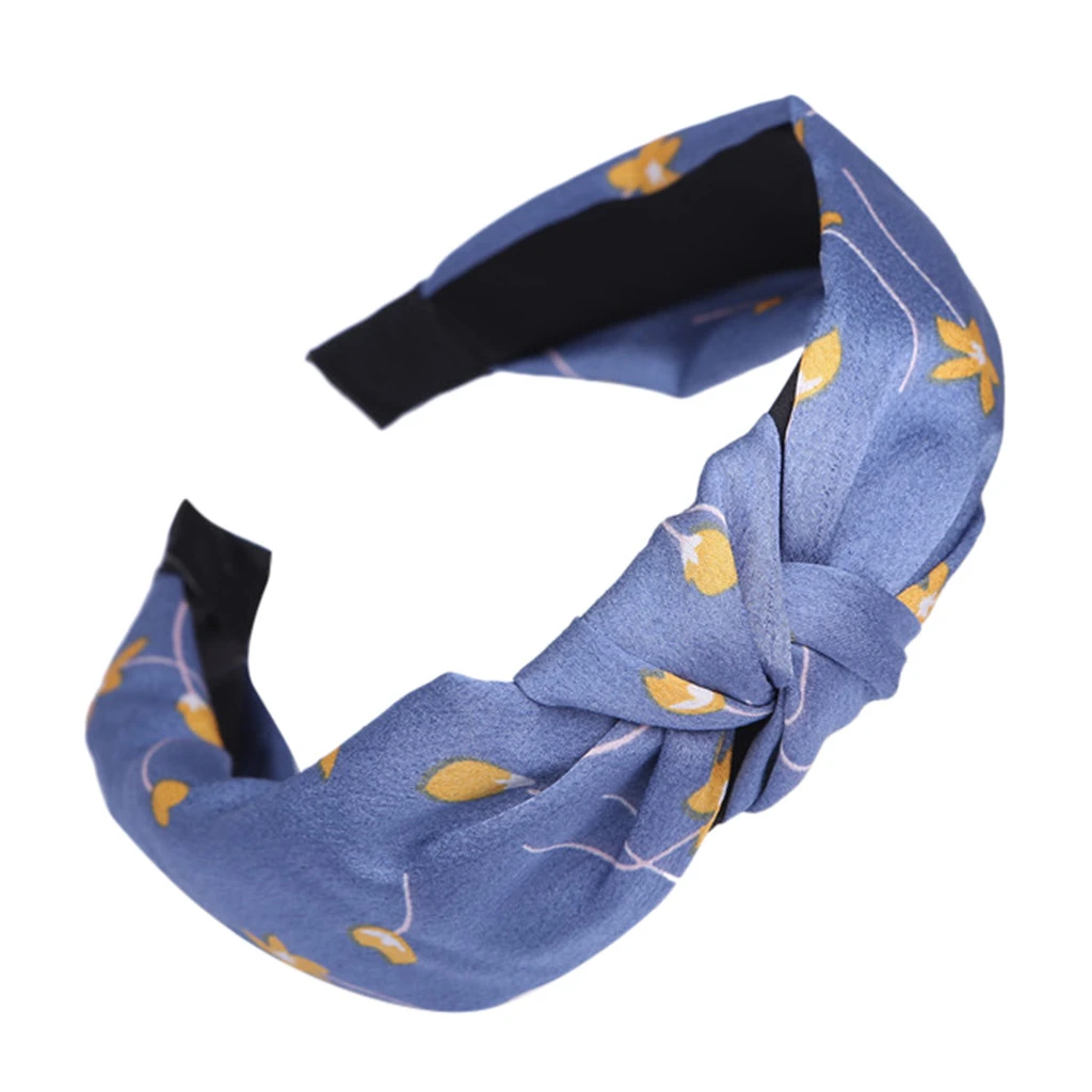 Women Headband Vintage Casual Fabric Hairband Cross Knot Elastic Hair Bands Soft Solid Girls Head Wrap Hair Band Accessories 926