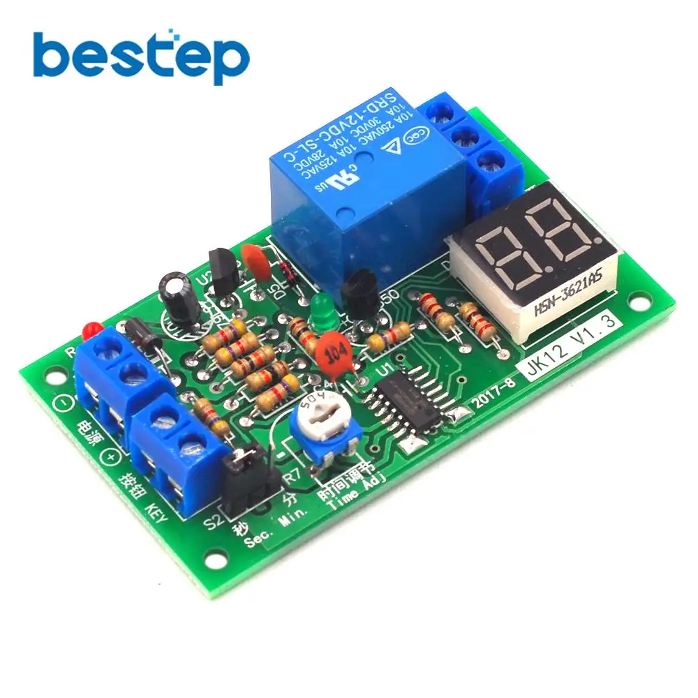 Dc 12V Trigger 99 Minuti Di Ritardo Regolabile Relè Tubo Display Digitale Timing Singolo Chip Di Modulo Relè Circuito