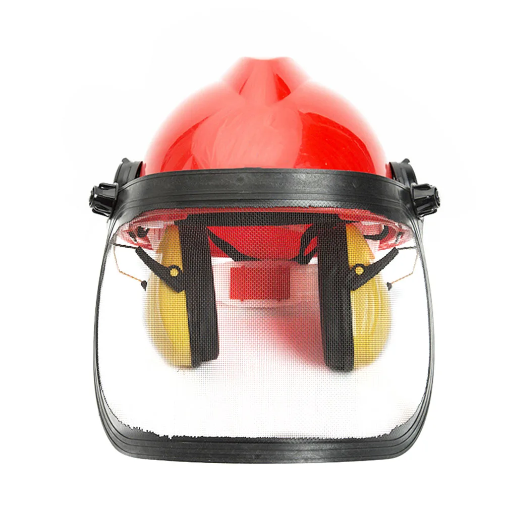 

180 Degrees Adjustable Safety Splash Proof Workplace Hat Helmet Metal Visor Forestry Grass Trimmer Protective Mask Garden