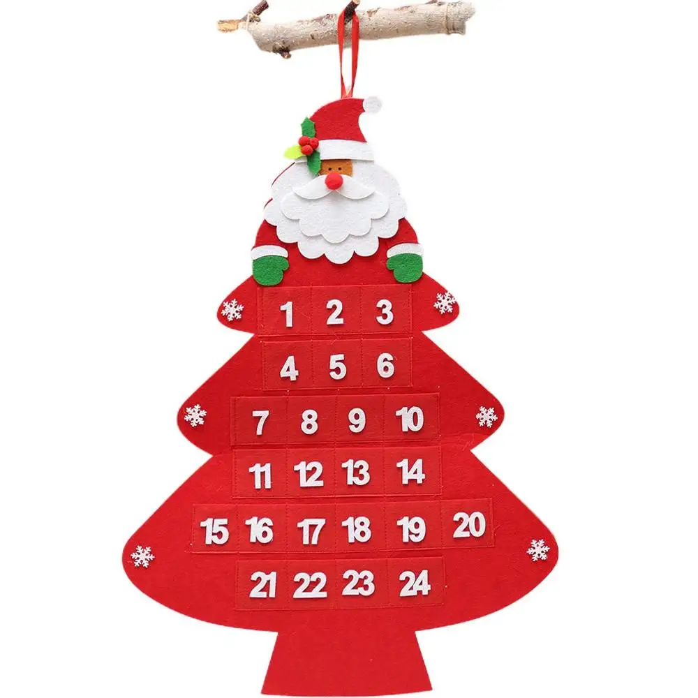 Felt Christmas Tree Pendant Children's Puzzle Hand Mall Christmas Atmosphere Layout Ornaments Wall Hanging Decor