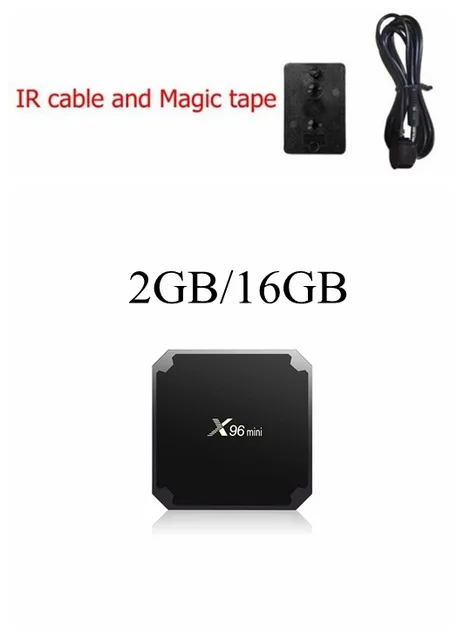 10 шт. Android 7,1 Smart tv BOX Amlogic S905W X96 mini 1G/8G 2G/16G 2,4G wifi H.265 VP9 UHD HDMI 2.0A Kplayer 17,6 медиаплеер - Цвет: 2G 16G with IR Cable